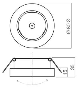 Redo 70278 - Podhledové svítidlo MT 1xGU5,3/50W/12V lesklý chrom