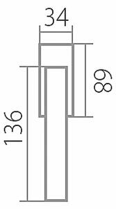Okenní kování TWIN ALFA H 1836 HR RO (E), 3 polohy