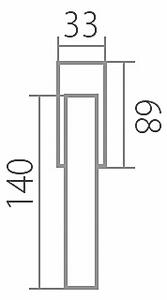 Okenní kování TWIN GULF H 1804 HR RO (E), E (matný nerez) - 3 polohy