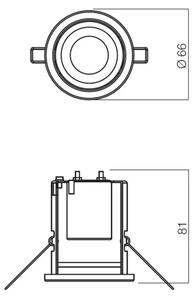 Redo 70217 - Podhledové svítidlo FR 1xE14/30W/230V černý chrom