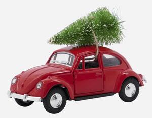 Vánoční autíčko Xmas Car Red House Doctor