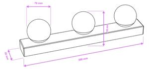 BRILAGI - SADA 2x LED Koupel. nást. sv. HOLLYWOOD 3xLED/3W/230V 39 cm IP44 zlatá