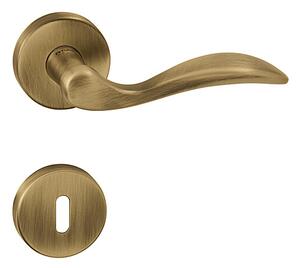 Dveřní kování MP Lea R 1948 (OGS), klika-klika, Otvor pro obyčejný klíč BB, MP OGS (bronz česaný mat)