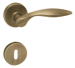 Dveřní kování MP Claudia R 1938 (OGS - Bronz česaný matný), klika-klika, Otvor pro obyčejný klíč BB, MP OGS (bronz česaný mat)
