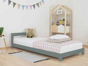 Dětská jednolůžková postel s čelem DREAMY Rozměr: 80x160 cm, Zvolte barvu hranolů: Šalvějová zelená, Zvolte barvu ploch: Šalvějová zelená