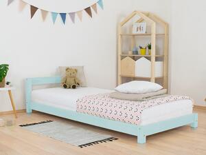 Dětská jednolůžková postel s čelem DREAMY Rozměr: 80x160 cm, Zvolte barvu hranolů: Světle modrá, Zvolte barvu ploch: Světle modrá