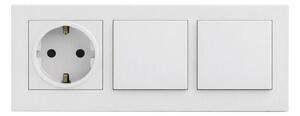 Legrand-Dvojitý jednopólový vypínač č. 1 a zás domov SCHUKO NILOE STEP 250V bílá
