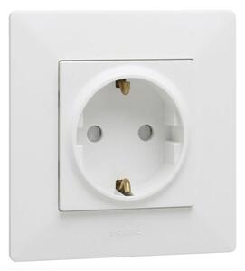 Legrand - Zásuvka domovní SCHUKO s rámečkem NILOE STEP 250V bílá