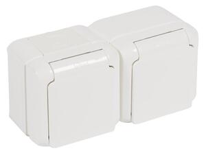 Legrand - Dvojitá zásuvka domovní FORIX 250V IP44 bílá