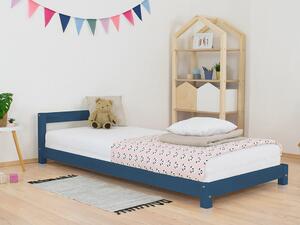 Dětská jednolůžková postel s čelem DREAMY Rozměr: 80x160 cm, Zvolte barvu hranolů: Námořnická modrá, Zvolte barvu ploch: Námořnická modrá