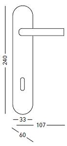 Dveřní kování COBRA ALT WIEN (R), klika-klika, Otvor pro obyčejný klíč BB, COBRA R (rustik), 72 mm