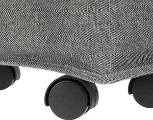 Koš na prádlo s víkem a kolečky, úzká textilní nádoba - 43 l, 60 x 18,5 x 40 cm, WENKO