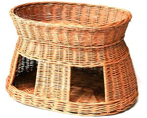 Domek proutěný pro zvířata dva vchody Dom V. š.70 x hl.45 x v.50(cm)