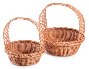 Dárkový košíček proutěný Orom VI. průměr 23cm x v.9/27(cm)