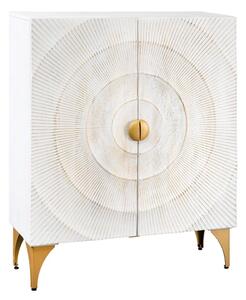 Massive home | Vysoká komoda GOLDEN SUNSET 120 CM bílá masiv mango