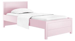 Dřevěná jednolůžková postel SIMONE 90x200 cm do dětského pokoje - Růžová