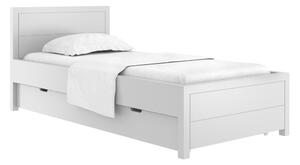 Přistýlkový šuplík pod postel SIMONE 90x190 cm na kolečkách - Bílá