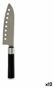 14977 Kuchyňský nůž Černý Stříbřitý Nerezová ocel Plastické 5 x 30 x 2,5 cm (12 kusů)