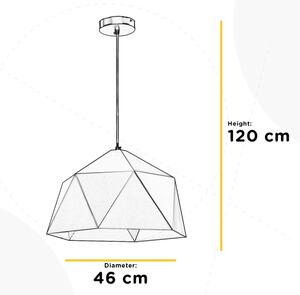 ONLI - Lustr na lanku YONG 1xE27/22W/230V černá pr. 46 cm