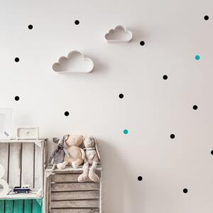 Nálepky na zeď PUNTÍKY do dětského pokoje - Bílá