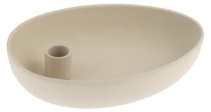 Keramický svícen Lidatorp Oval Beige 21x14 cm Storefactory Scandinavia