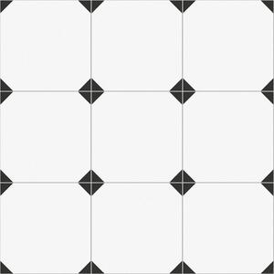 Xclusive Ceramica Retro dlažba Xclusive Black&White Octagon Dots 20,5x20,5