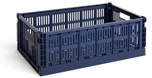 Úložný box Crate Recycled Dark Blue L HAY