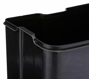 Odpadkový koš s víkem, koš na odpadky, černý, 32 x 61 x 34 cm