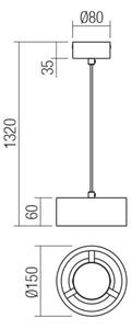Redo 01-3099 - LED Lustr na lanku PUNKT LED/6W/230V pr. 15 cm bílá