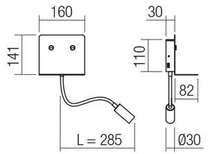 Redo 01-3210 - LED Nástěnné svítidlo MOKA LED/6W + LED/3W/230V CRI90 bílá