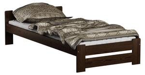 Dřevěná postel Viktor 90x200 + rošt ZDARMA (Barva dřeva: Ořech)
