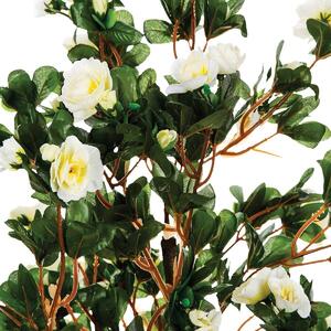 Umělá rostlina AZALIA, barva bílá, 81 cm
