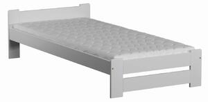 Dřevěná postel Viktor 90x200 + rošt ZDARMA (Barva dřeva: Bílá)