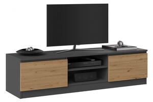 Televizní stolek SABA 2 - dub artisan / antracitový
