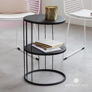 Odkládací stolek KOBU, 36 cm, kulatý, černý