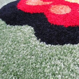 Dětský koberec Motýli zelený 120x170cm