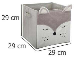 Úložný box, krabička na hračky FOX, 29x29x29 cm