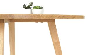 Kulatý konferenční stolek z dubového masivu ROTA 90 cm nízký