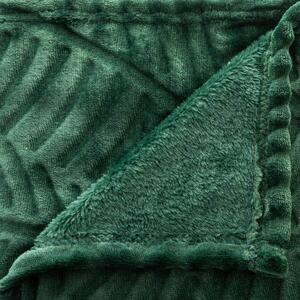 Zelená deka 3D PALM EFFECT, 125 x 150 cm