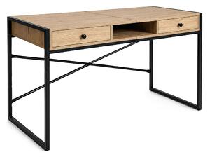 Ak furniture Psací stůl Elonis 123 cm dub Artisan/černý