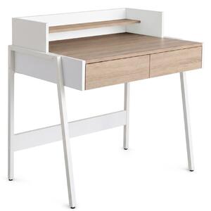 Ak furniture Psací stůl Flux 78 cm dub Sonoma/bílý