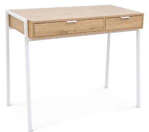 Ak furniture Psací stůl Zentia 100 cm bílý/dub Artisan