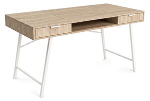Ak furniture Psací stůl Arden 120 cm bílý/dub Sonoma