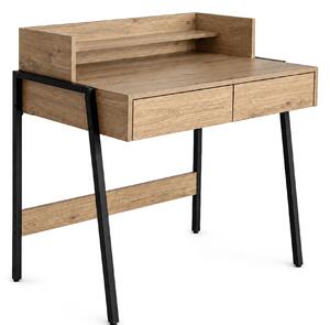 Ak furniture Psací stůl Flux 78 cm dub Artisan/černý