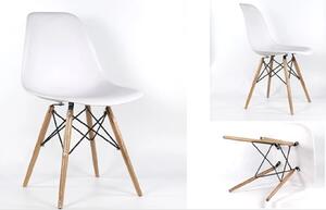 Jídelní židle BASIC bílé 4 ks - skandinávský styl