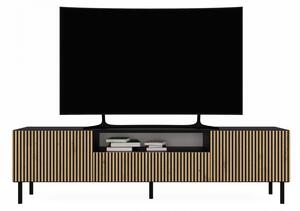 Široký TV stolek FREDO 4 - dub artisan / černý