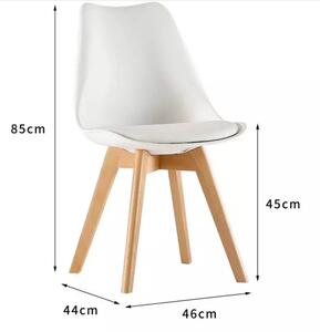 Jídelní židle SCANDI bílá - skandinávský styl