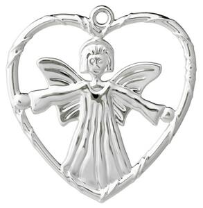 Vánoční ozdoba Angel in Heart Silver 7 cm Rosendahl