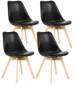 Jídelní židle SCANDI černé 4 ks - skandinávský styl