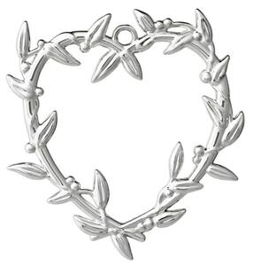 Vánoční ozdoba Heart Mistletoe Silver 7 cm Rosendahl